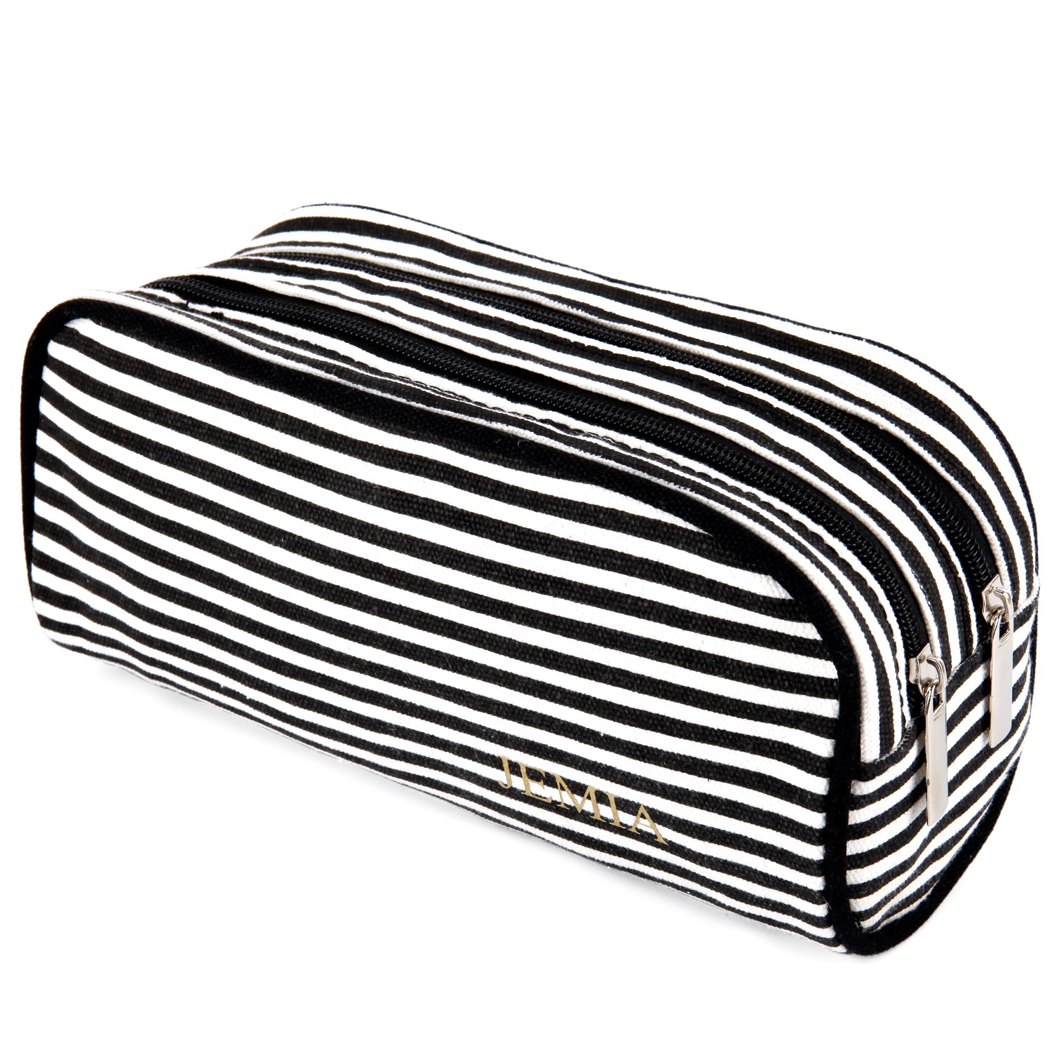 Pencil Case  Black & Gray Stripe - Mayamam Weavers