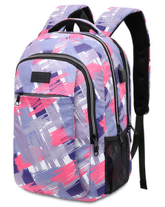 Multi Compartments Backpack for Multipurpose Travel (Purple